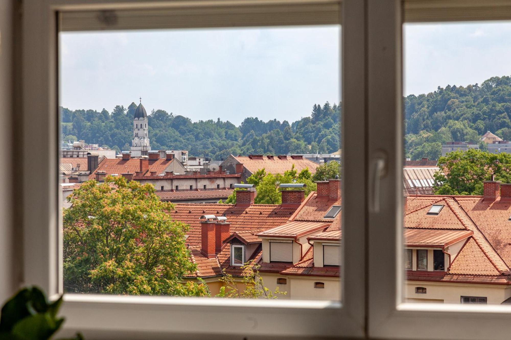 Luxe Penthouse With A Castle View Lubiana Esterno foto
